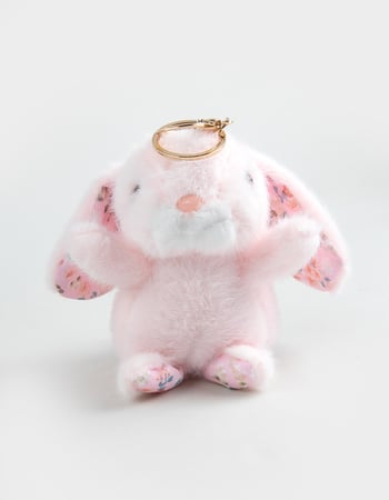 FULL TILT Plush Floral Bunny Bag Charm Primary Image