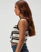 FULL TILT Tie Front Knit Womens Vest image number 3