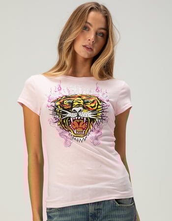 ED HARDY Tiger Womens Fitted Tee Primary Image