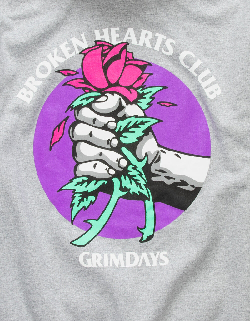 GRIM DAYS Broken Hearts Mens Hoodie image number 2
