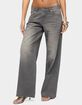 EDIKTED Raelynn Washed Low Rise Baggy Jeans image number 1