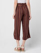 SKY AND SPARROW Stripe Crop Womens Wide Leg Pants image number 3