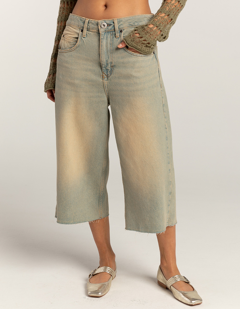 BDG Urban Outfitters Jaya Bleached Cut-Off Cropped Womens Jorts image number 1