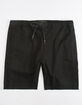 CRASH Twill Black Mens Jogger Shorts image number 1