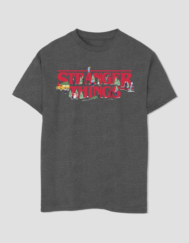STRANGER THINGS Christmas Scene Unisex Kids Tee image number 0