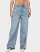EDIKTED Cailin Contrast Panel Low Rise Baggy Jeans image number 1
