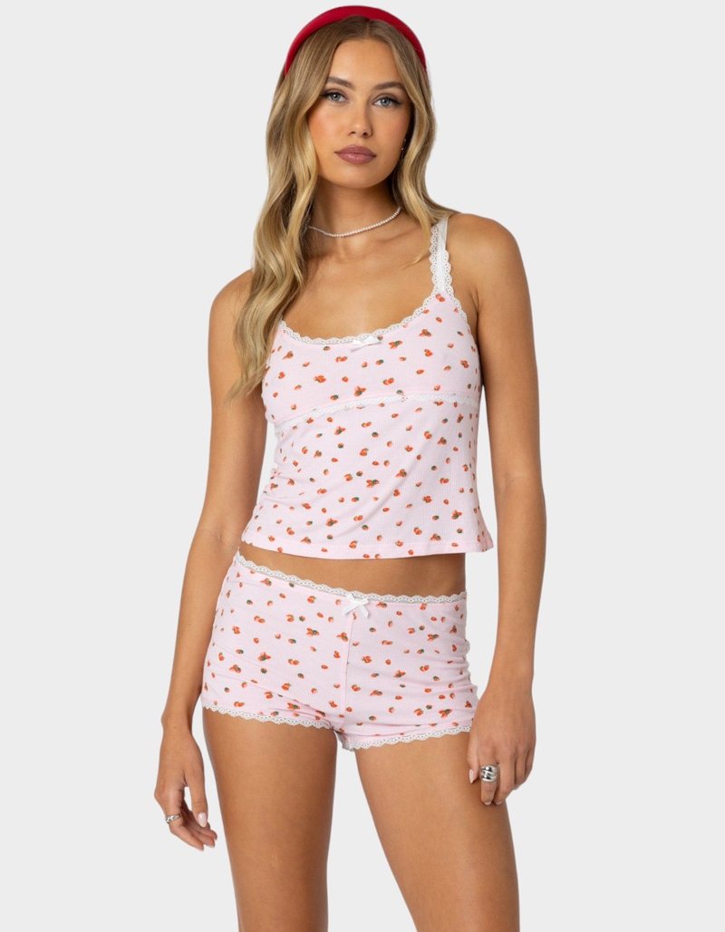 EDIKTED Strawberry Girl Printed Tank Top image number 0