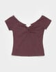 FULL TILT Off The Shoulder Girls Polka Dot Top image number 2