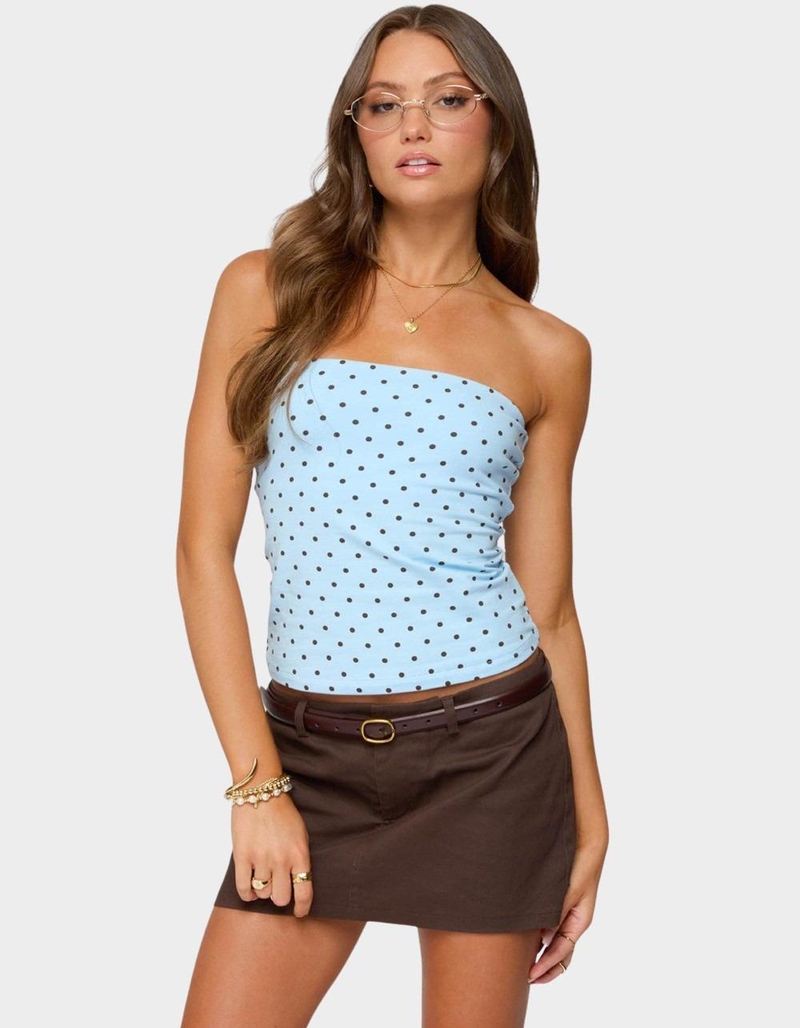EDIKTED Polka Dot Built In Bra Tube Top image number 0