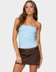 EDIKTED Polka Dot Built In Bra Tube Top image number 1