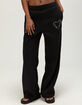 FULL TILT Rhinestone Heart Womens Wide Leg Sweatpants image number 2
