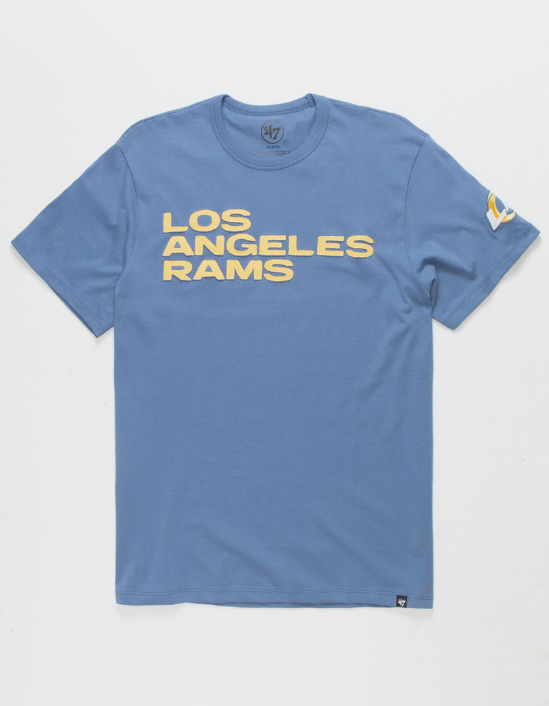 47 BRAND Los Angeles Rams Font Mens Tee DARK BLUE Tillys