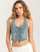 RSQ Womens Denim Halter Top image number 1