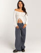 RSQ Womens Low Rise Twill Baggy Jeans image number 4