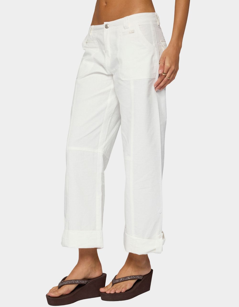 EDIKTED Odettia Sheer Cotton Pants image number 1