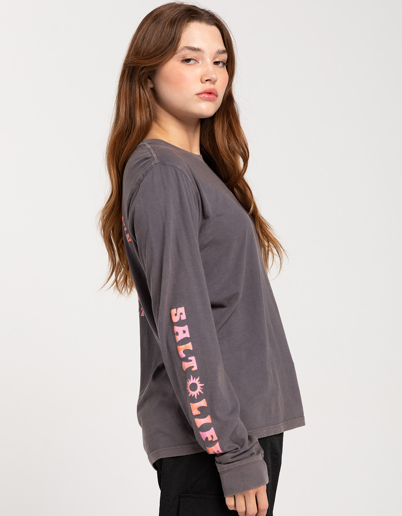 SALT LIFE Peace Love & Sun Womens Boyfriend Long Sleeve Tee image number 2