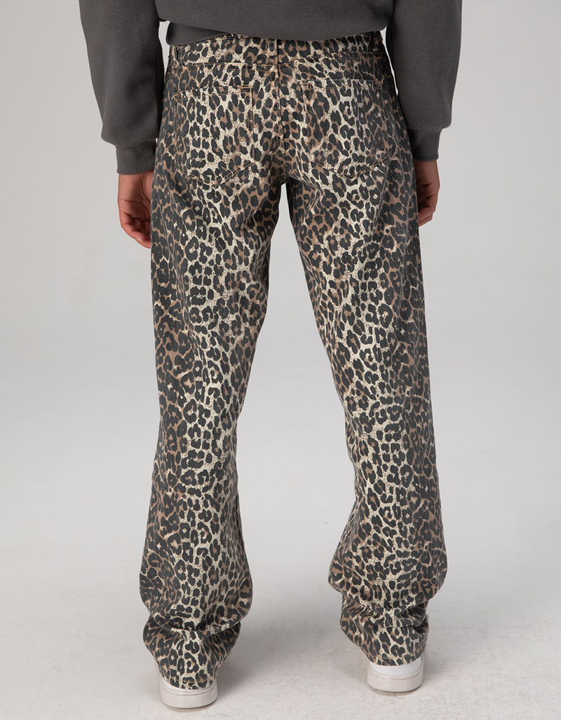 RSQ Girls Low Rise Leopard Print Baggy Jeans image number 5