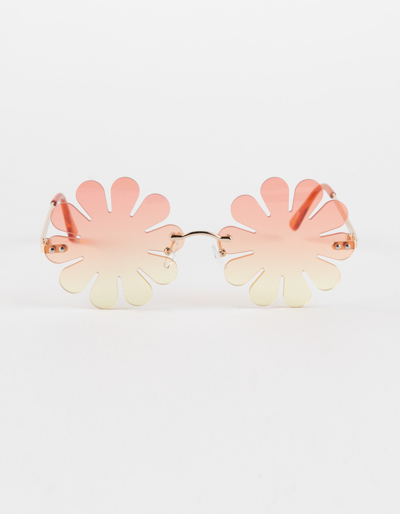 BLUE CROWN Groovy Flower Novelty Sunglasses image number 1