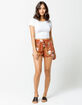 SKY AND SPARROW Floral Womens Shorts image number 5