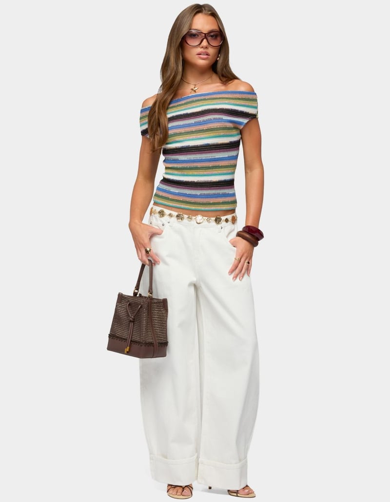 EDIKTED Kella Low Rise Baggy Jeans image number 4