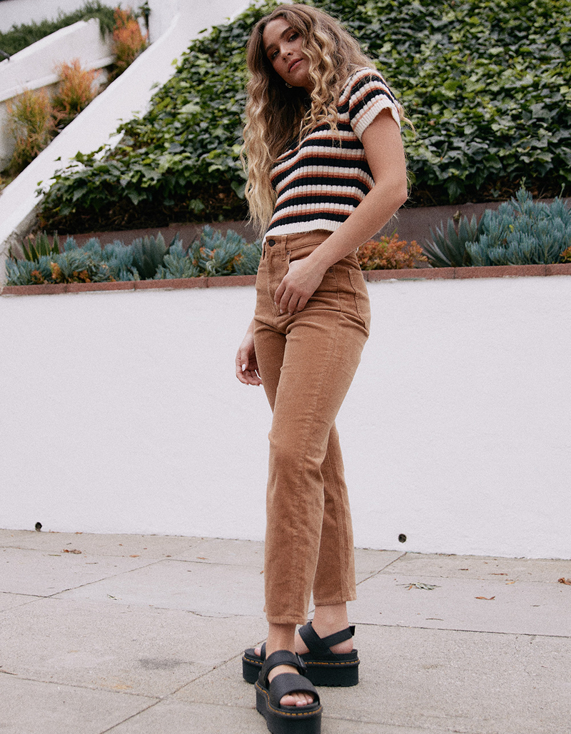 VOLCOM Stoned Straight Womens Corduroy Pants image number 6