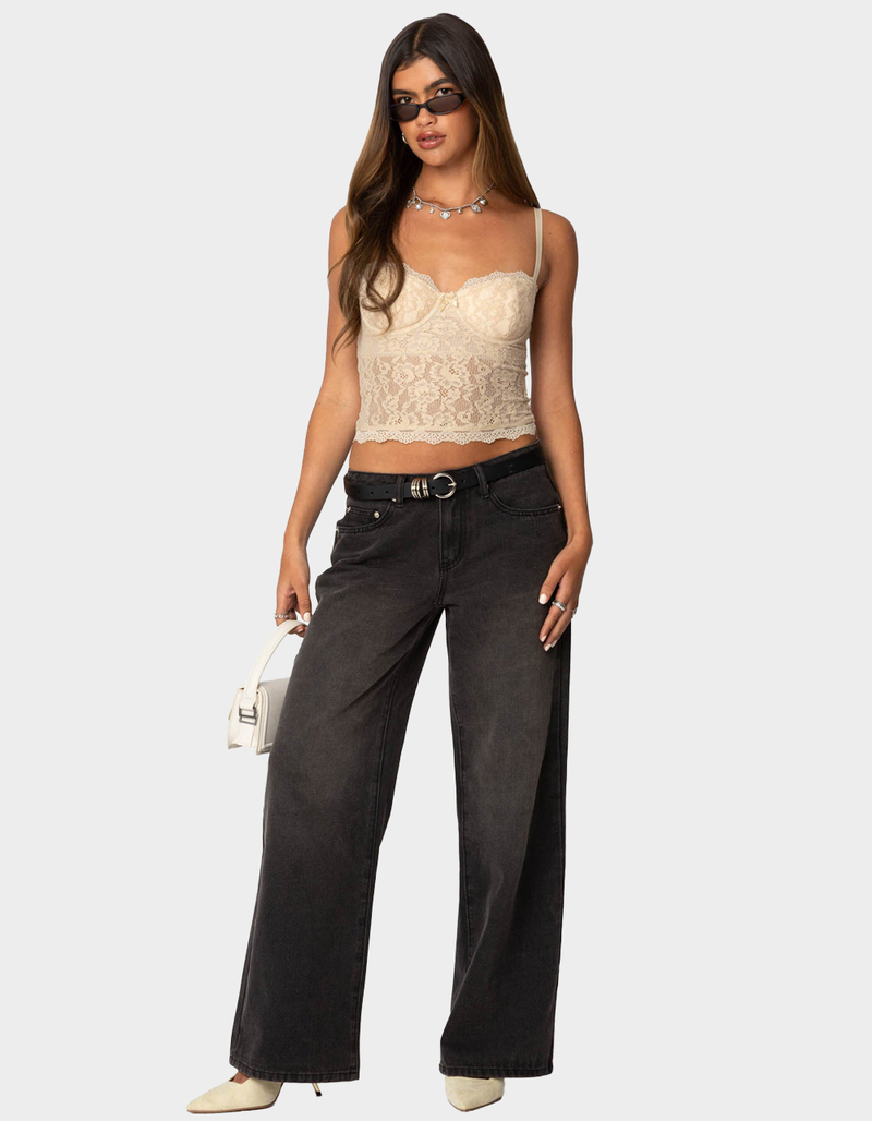 EDIKTED Charisma Sheer Lace Bra Top image number 1