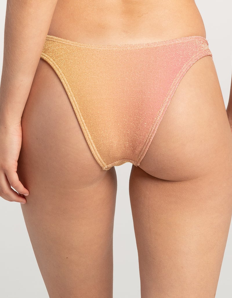 DAMSEL Ombre Sparkle High Leg Bikini Bottoms image number 3