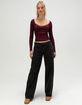 WEST OF MELROSE Womens Lace Trim Top image number 2