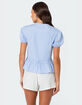 EDIKTED Puffed Sleeve Tie Front Top image number 4