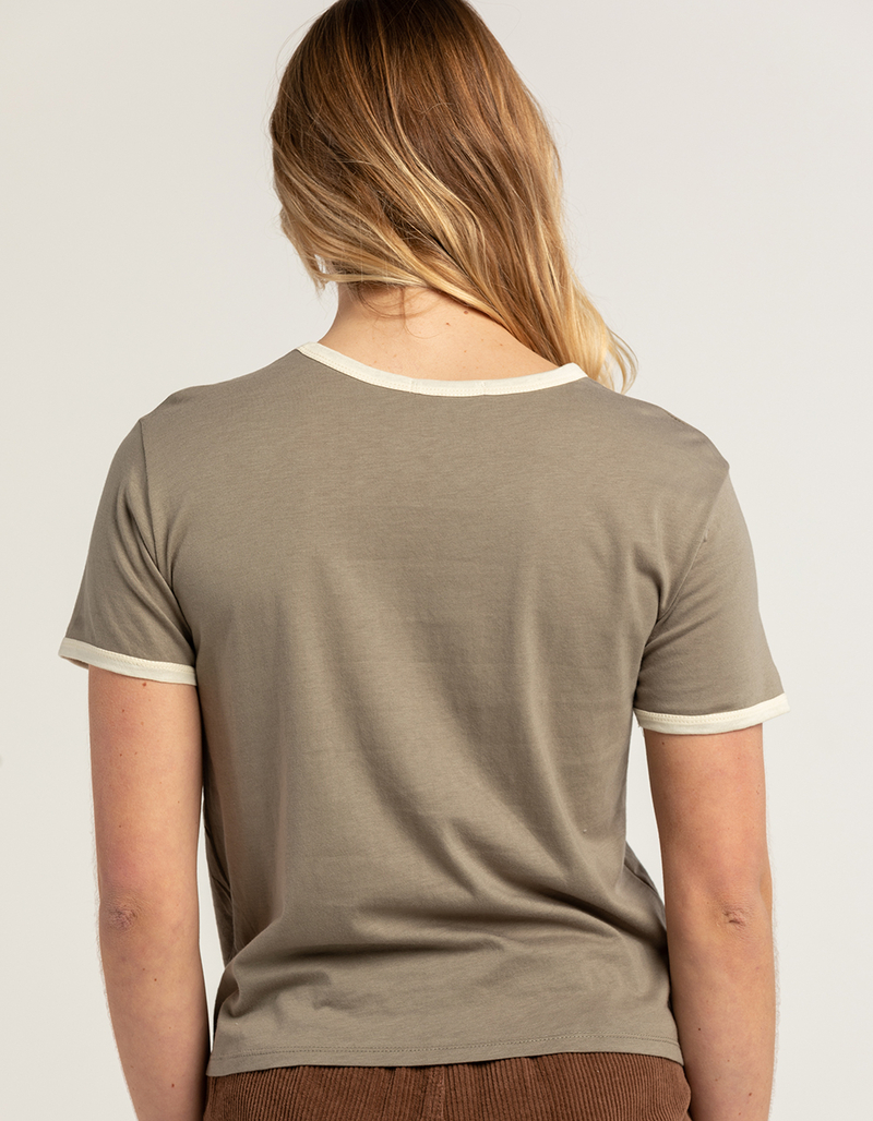 FULL TILT Solid Ringer Womens Tee image number 1