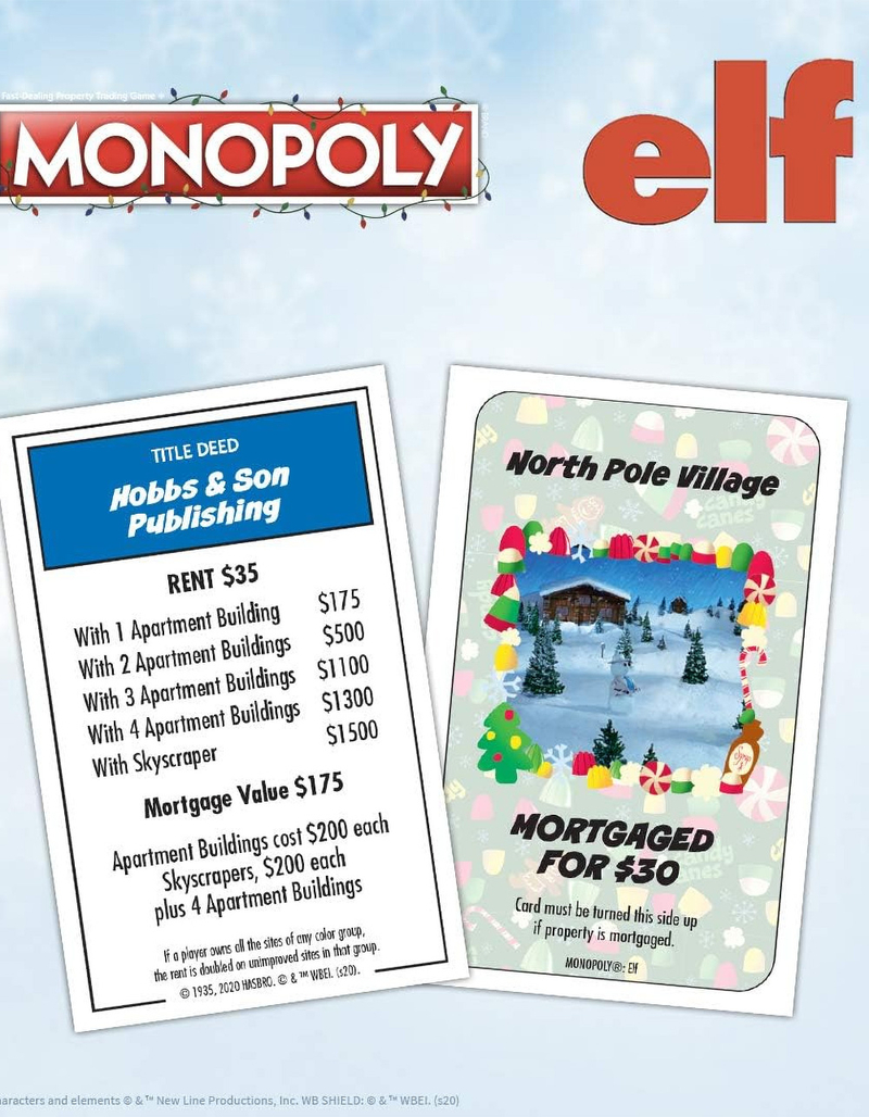 USAOPOLY Monopoly Elf Board Game image number 3