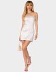 EDIKTED Fem Fold Over Satin Mini Dress image number 5