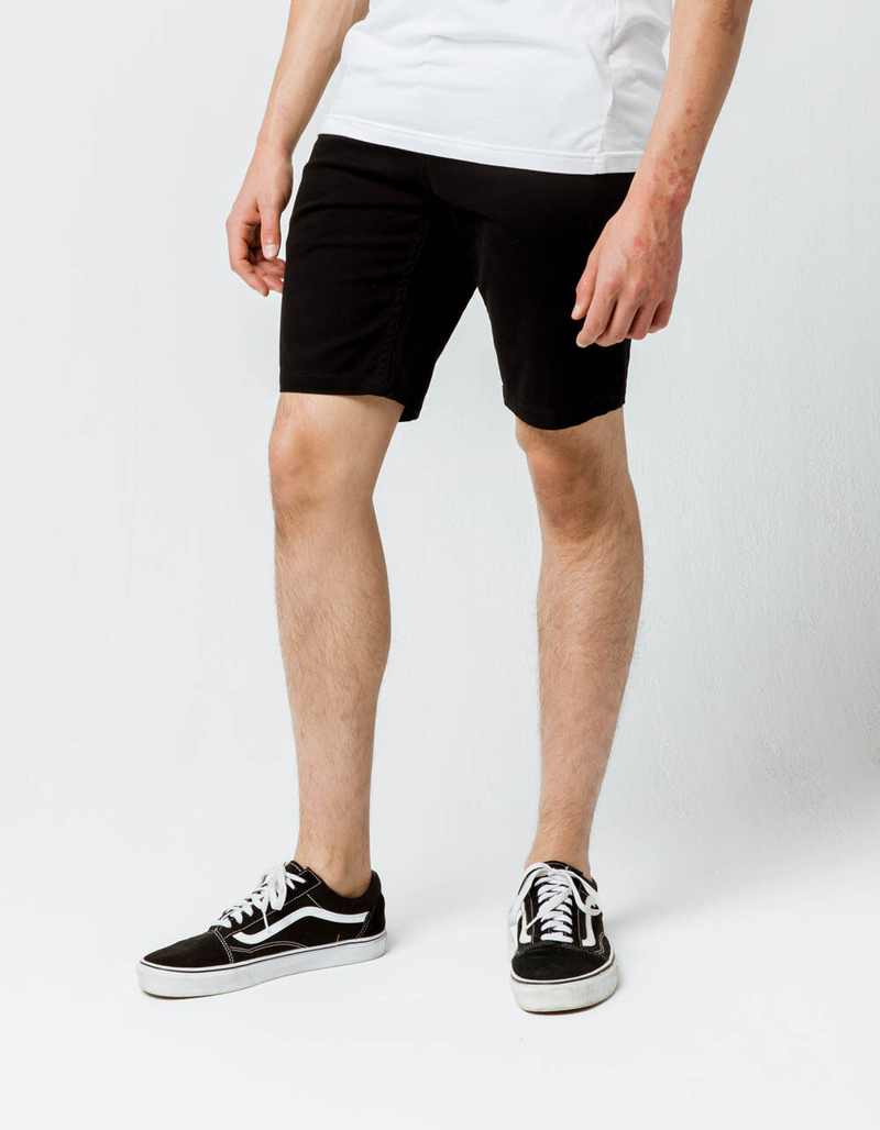 CHARLES AND A HALF Lincoln Stretch Black Mens Shorts image number 3
