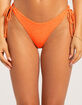 DAMSEL Texture High Leg Tie Side Bikini Bottoms image number 2