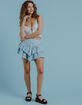 WEST OF MELRSOE Denim Tiered Yoke Womens Skirt image number 5