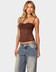 EDIKTED Elina Sheer Mesh Bra Top image number 3