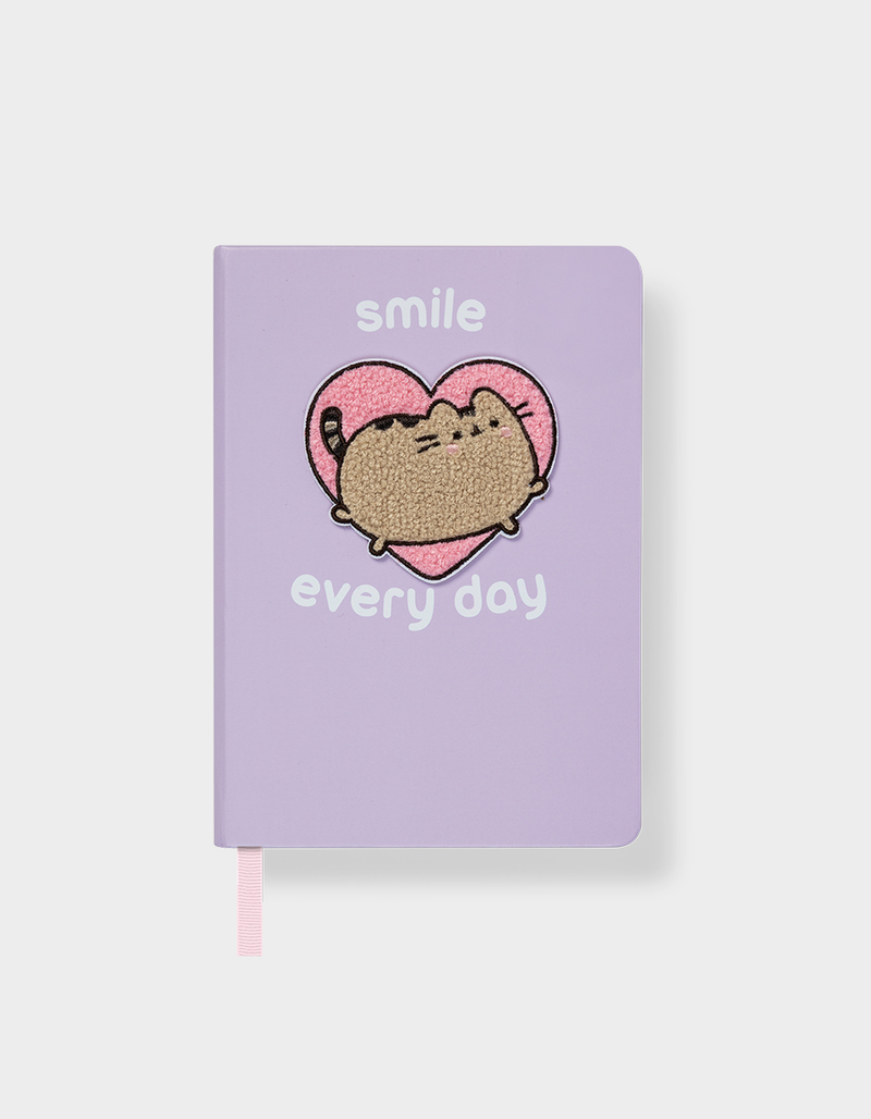 STUDIO OH! x Pusheen Smile Every Day, Pusheen Medium Casebound Notebook With Chenille Patch image number 0