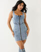 TRUE RELIGION Faded Terry Zip Womens Mini Dress image number 6