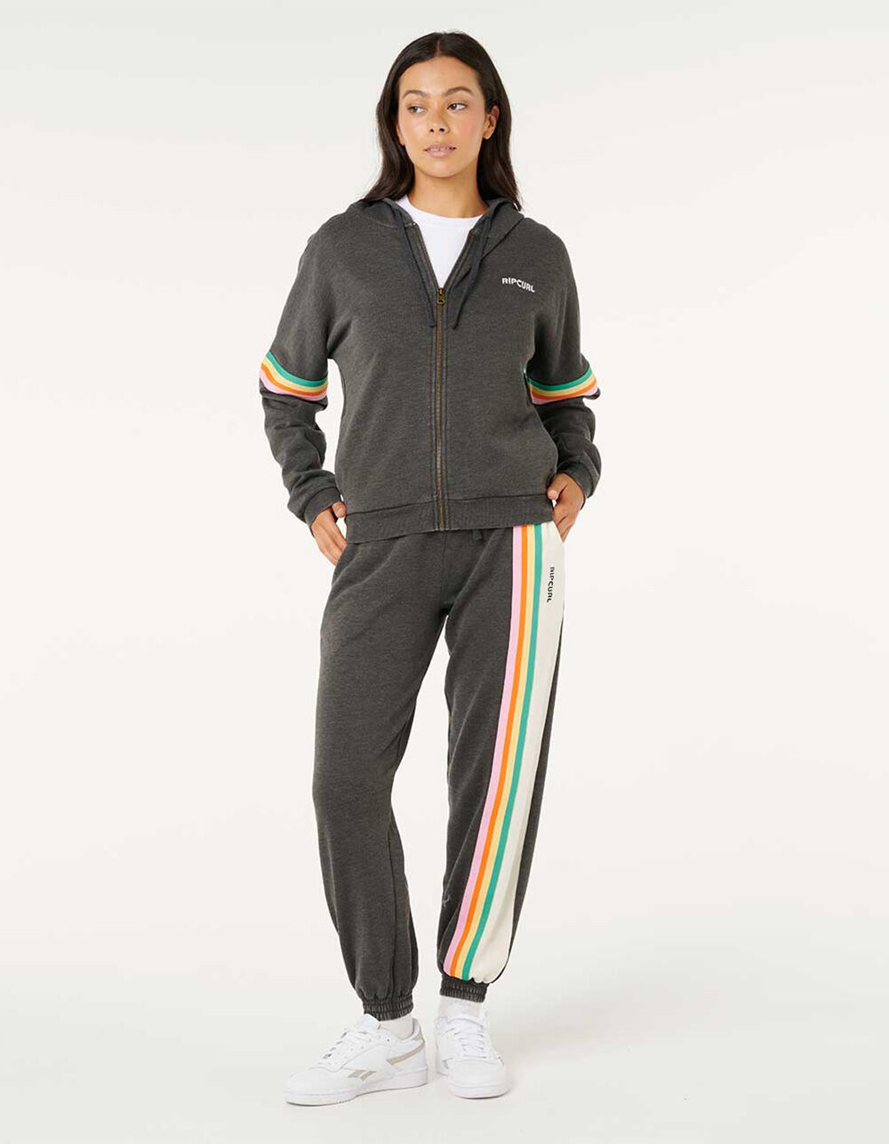 RIP CURL Surf Revival Womens Zip-Up Hoodie - OFF-BLACK | Tillys