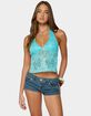 EDIKTED Butterfly Sequin Backless Halter Top image number 1