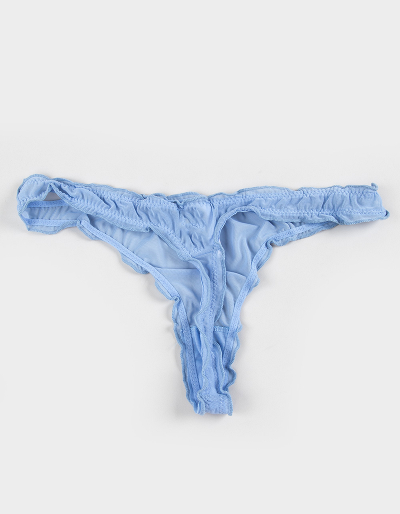FULL TILT Lettuce Edge Mesh Thong image number 1