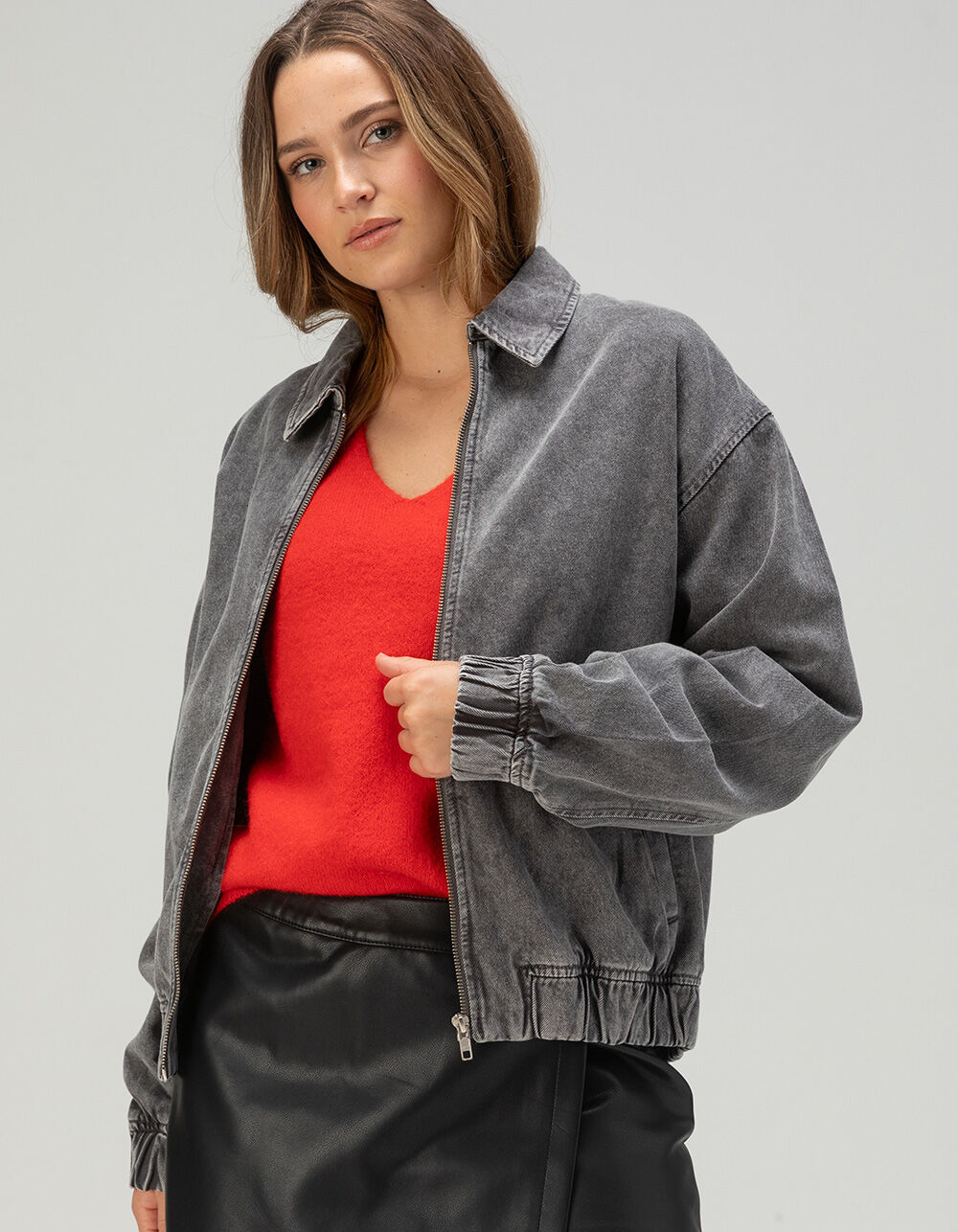 JJXX Ziggy Womens Washed Denim Jacket - WASHED BLACK | Tillys