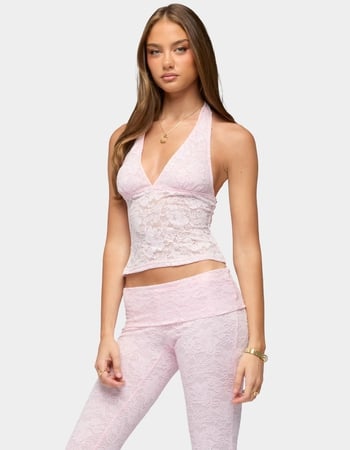 EDIKTED Talisa Lace Halter Top Alternative Image
