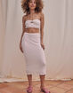 WEST OF MELROSE Womens Textured Midi Skirt image number 5