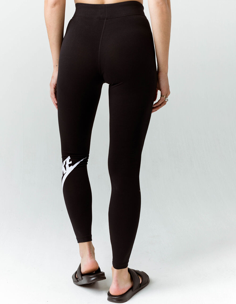 NIKE Sportswear Essential Womens Black High Rise Leggings image number 3