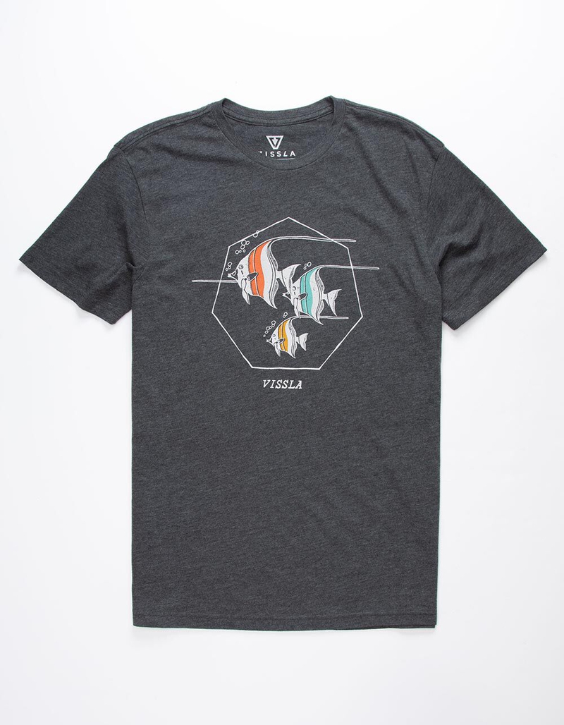 VISSLA Kihi Kihi Heather Black Mens T-Shirt image number 0
