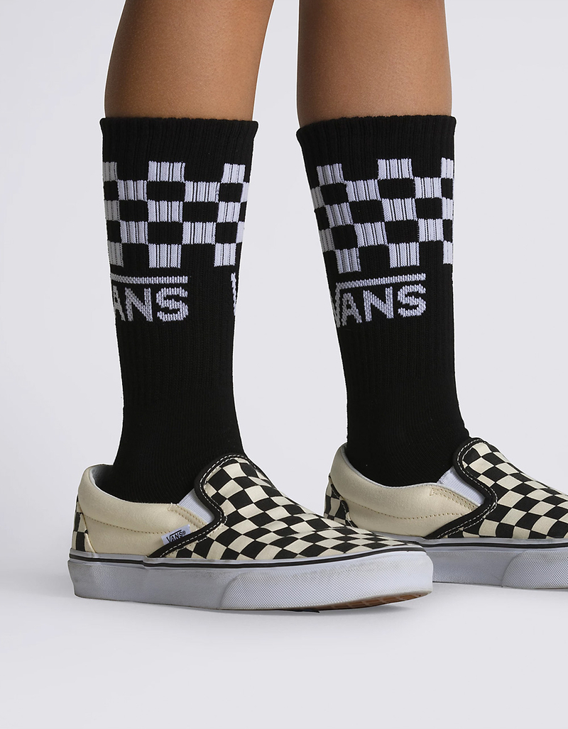 VANS Checkered 3 Pack Boys Crew Socks image number 1