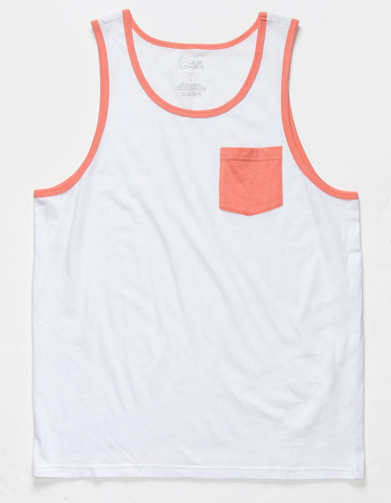 BLUE CROWN Mens Pocket Tank Top image number 1