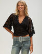 WEST OF MELROSE Womens Lace Top image number 1