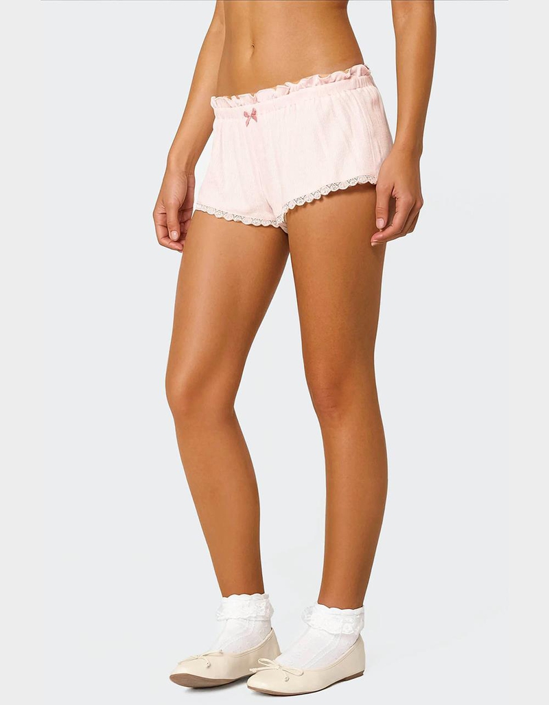 EDIKTED Dream Waffle Shorts image number 3